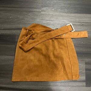 Escada Brown Suede Mini Skirt with Belt